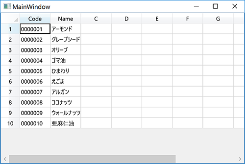 特定列のみ表示