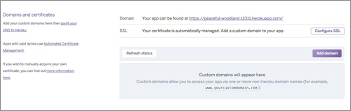 図3　ACMを設定した後の「Domains and certificates」