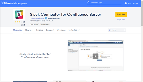 図2　Slack Connector for Confluence Server