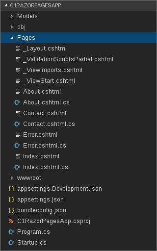 「_ViewImports.cshtml」「Index.cshtml」「Index.cshtml.cs」をコーディング