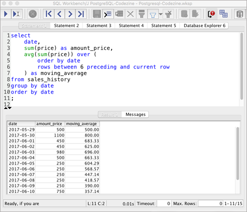 SQL Workbench/Jのメイン画面