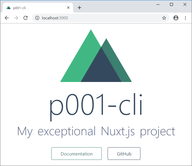 図3：create-nuxt-appで生成したNuxt.jsのプロジェクト（p001-cli）