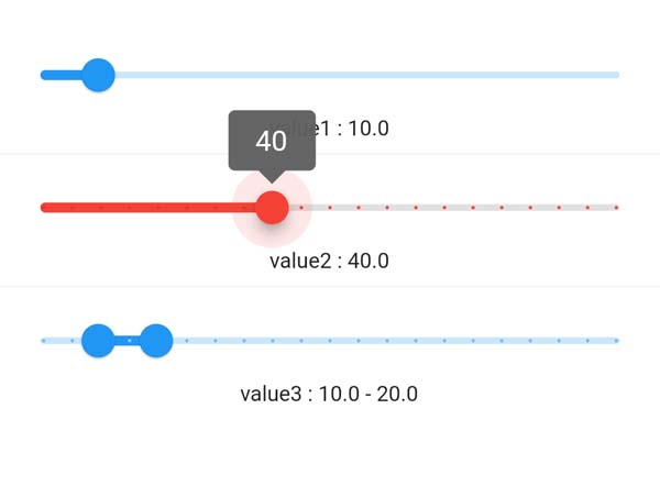 図2:SliderとRangeSliderを使ったコードの実行例