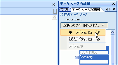 単一アイテムビューでデータを挿入 単一アイテムビューでデータを挿入