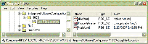 図4 ローカルのレジストリストア: LocalStorageClient_Registryクラスは、ModuleIDプロパティとPropertyLabelプロパティを使ってプロパティ値を階層構造で保管する 図4 ローカルのレジストリストア: LocalStorageClient_Registryクラスは、ModuleIDプロパティとPropertyLabelプロパティを使ってプロパティ値を階層構造で保管する