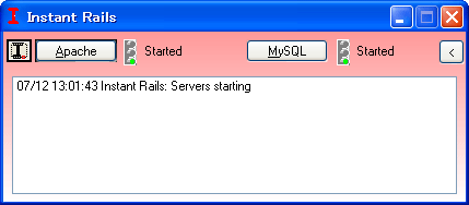 InstantRailsMySQL起動後 InstantRailsMySQL起動後