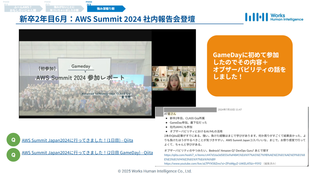 新卒2年目6月:AWS Summit 2024社内報告会登壇
