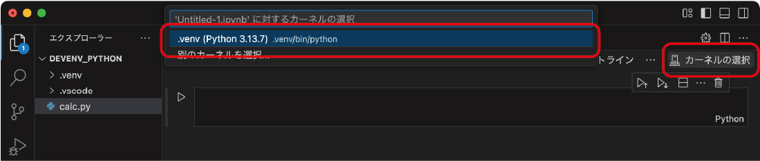 図11:カーネルの選択