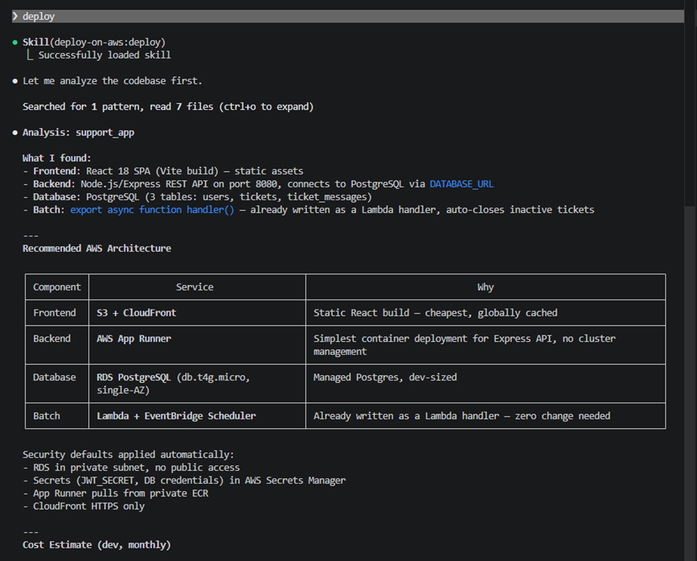 test summary