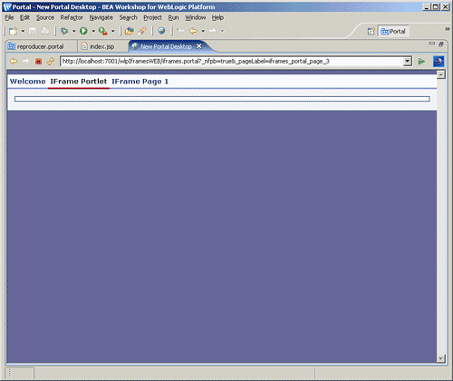 図1 IFrameを使ったJSPポートレット 図1 IFrameを使ったJSPポートレット