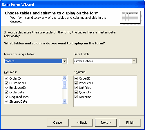 図6 Data Formウィザード(画面4) 図6 Data Formウィザード(画面4)