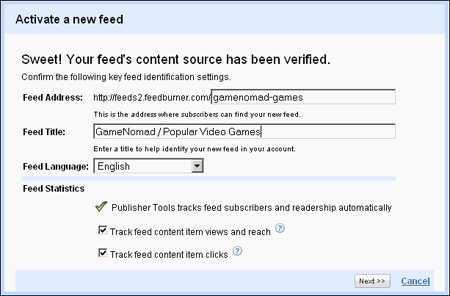 図3 GoogleへのRSSフィードの指定
