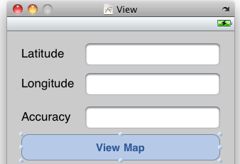 図3 View Map Button: Viewウィンドウに "View Map" Buttonビューを追加した後のプロジェクトの様子