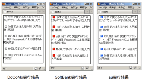 books_mobile.php実行結果
