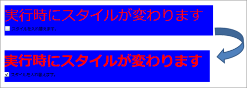 図4 スタイルの動的な変更