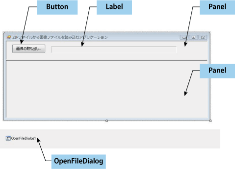 デザイン時に作成するフォーム