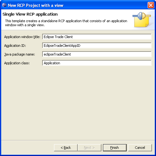 図3　RCPプラグインプロジェクトウィザードの最後の画面