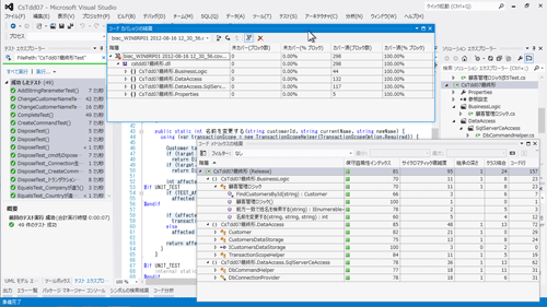 【参考】Visual Studio 2012 Ultimateで、CsTdd07最終形プロジェクトの各種メトリックスを見る