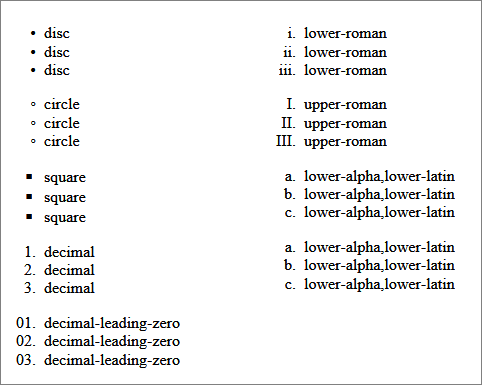 図03：list-style-typeプロパティでマーカーの種類を指定する（sample01.html）