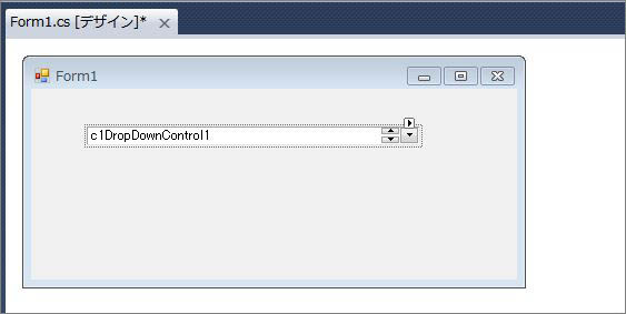 フォームにC1DropDownControlコントロールを配置