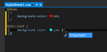 図13　「#!important」の補完