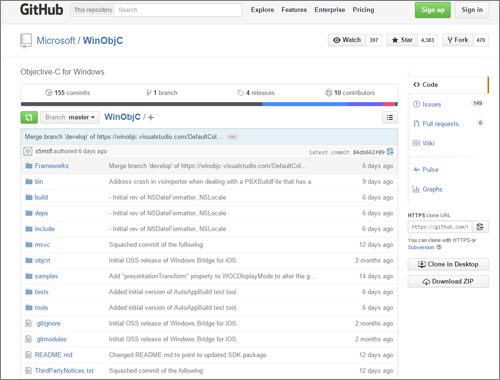 Microsoft/WinObjC