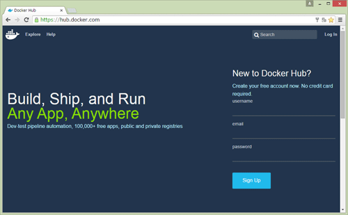 Docker Hub公式サイト
