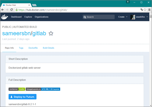 sameersbn/gitlabのイメージ