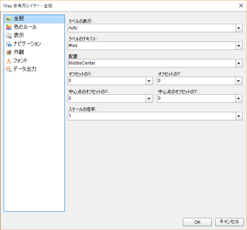 属性データの表示