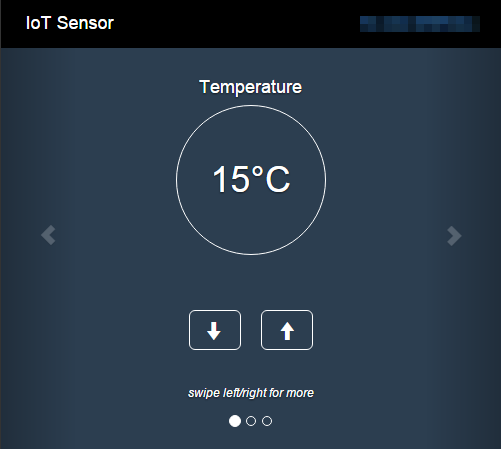 IoT Sensor 温度センサ画面