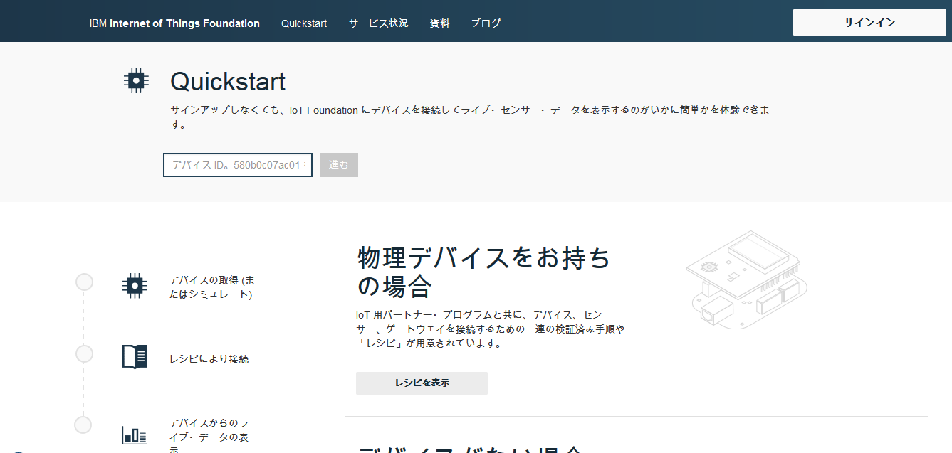 Quickstartサイト