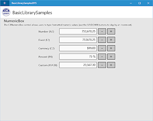 NumericBoxコントロール