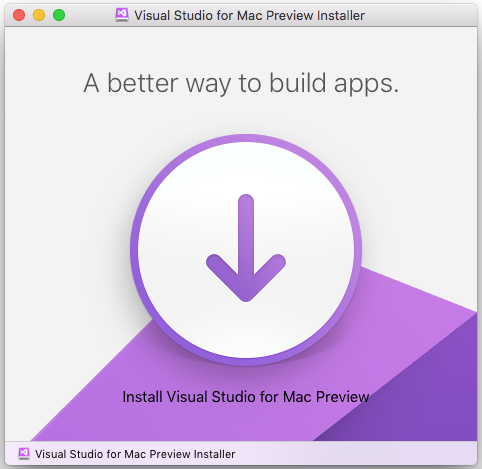 Visual Studio for Macインストーラー