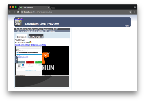 Zalenium Live Preview