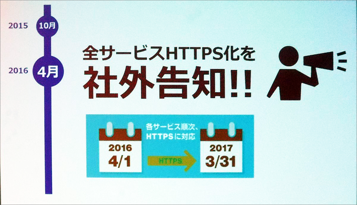 社外告知を行い、退路を断って進めたHTTPS対応