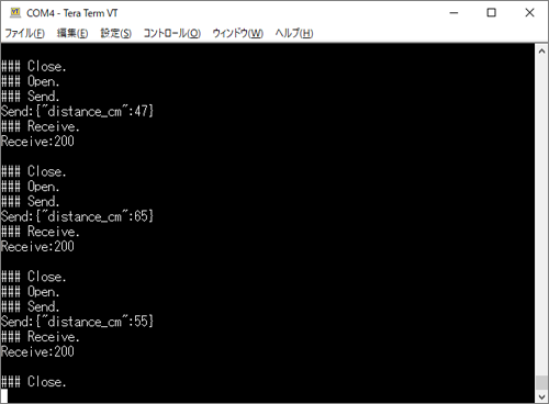 図34　TeraTermでの動作確認