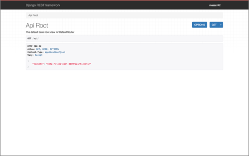 Browsable API ルート