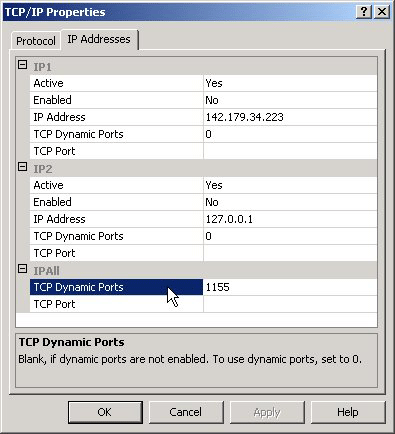 図7　TCP/IPポートの指定