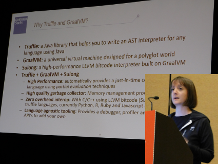 米国Goldman Sacks社の発表（DEV6082）と発表者のJackie Haynes氏