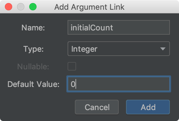 図11：Argumentsの情報を記入する
