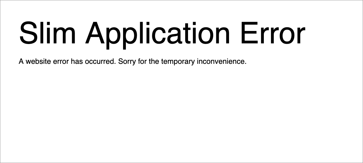 図1：リスト1を表示させようとしてエラーになった画面