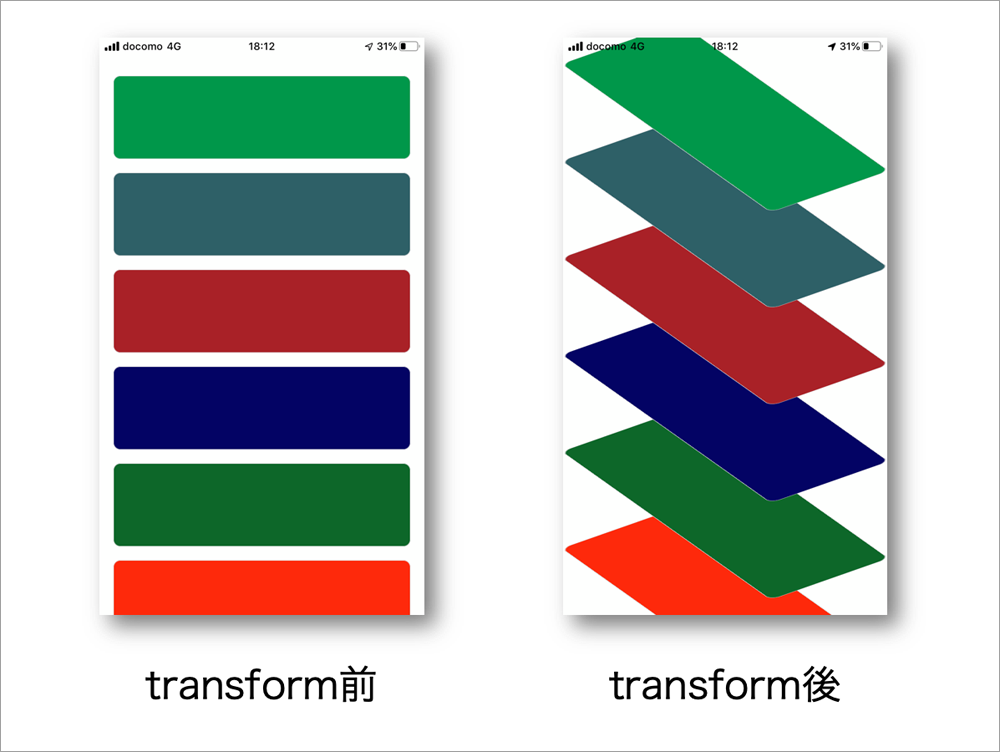 図4：Viewにtransformを適用する