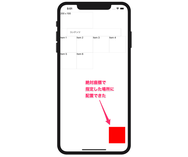 図7：絶対指定でビューを表示する