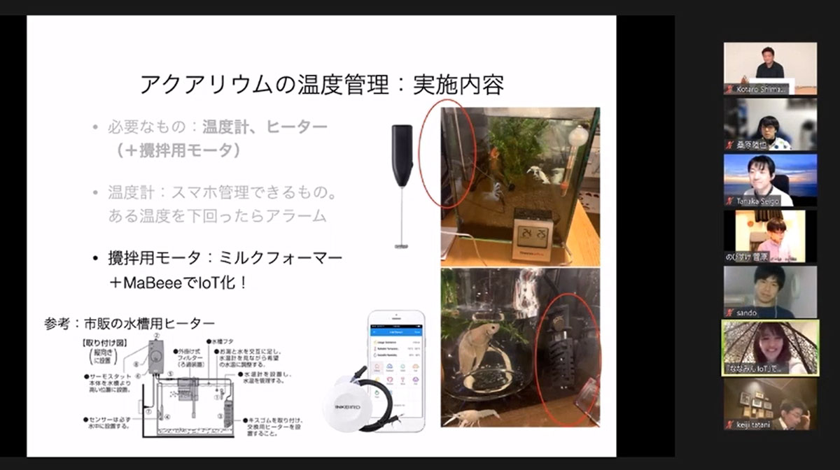 今回行ったアクアリウムの温度管理