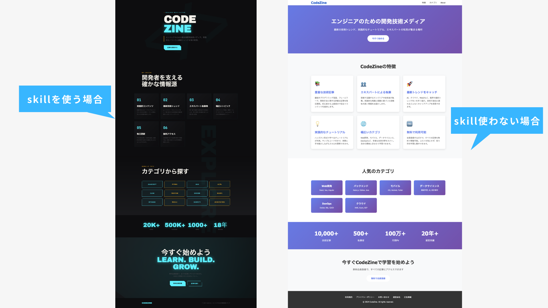 生成結果の比較