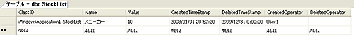 テーブル「StockList」