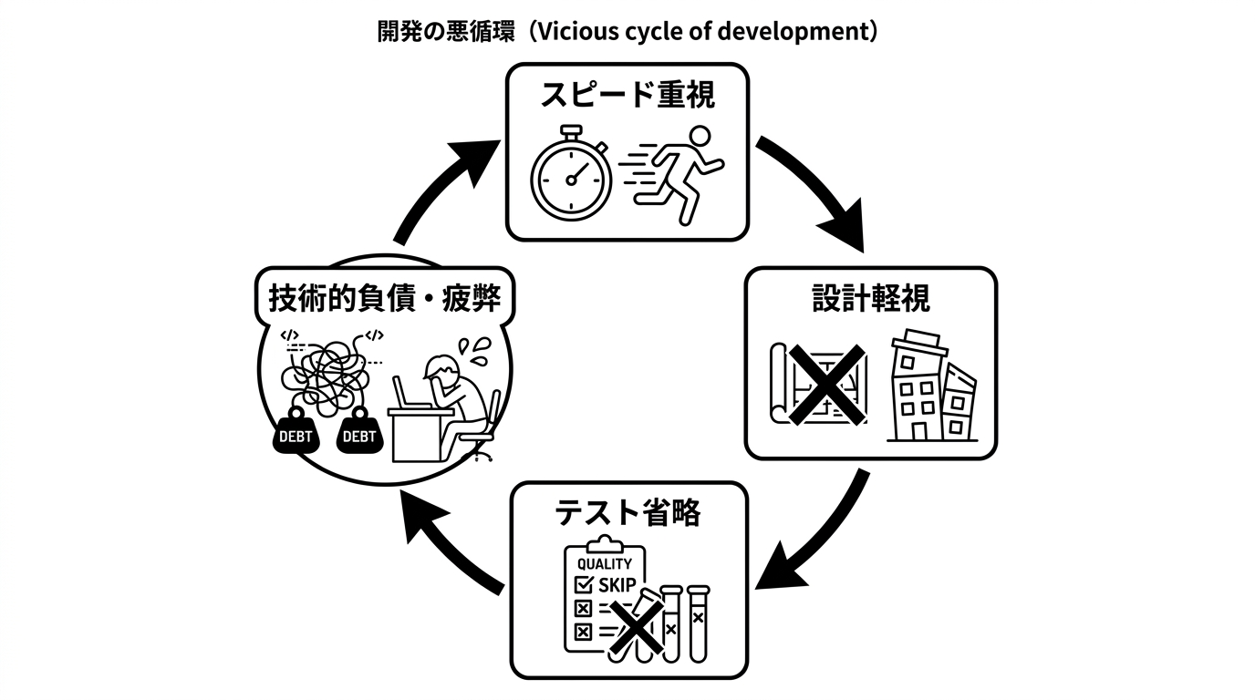 スピード重視が生む負のスパイラル