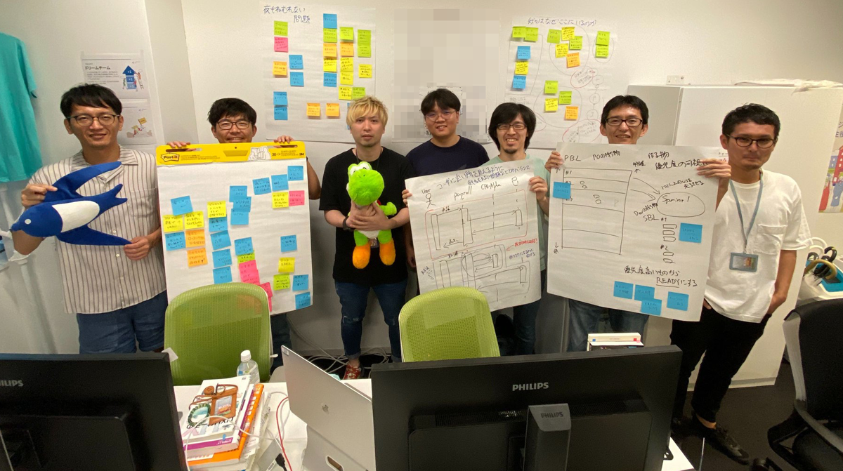 インセプションデッキ完成記念の一枚。確固たるチームの合意が取れた瞬間でした。