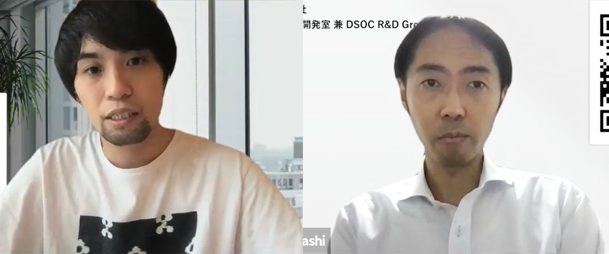 Sansan株式会社 執行役員 Chief Product Officer 大津裕史氏（左）、UXリサーチセンター プログラムマネージャー 林愛空氏（右）