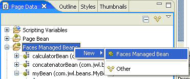 図12　新規Faces Managed Beanの作成